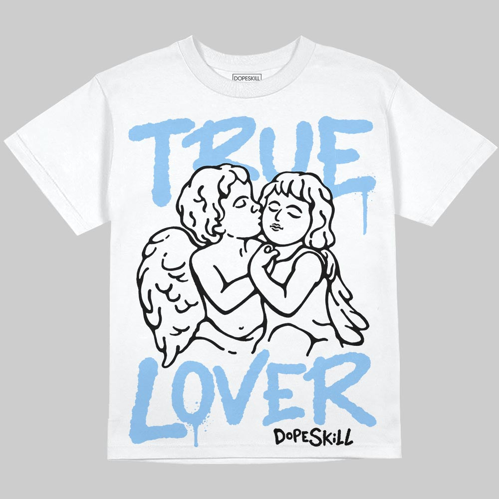Jordan 6 University Blue DopeSkill Oversize Print T-Shirt True Lover Graphic Streetwear