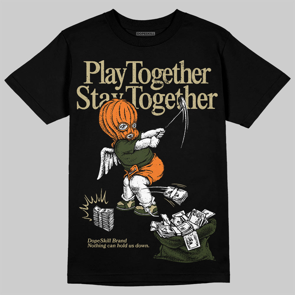 Olive Sneakers DopeSkill T-Shirt Play together, Stay together Graphic Streetwear Black