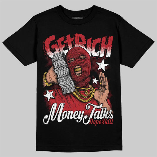 Air Foamposite One Cough Drop (2025) DopeSkill T-Shirt Get Rich Graphic Streetwear - Black