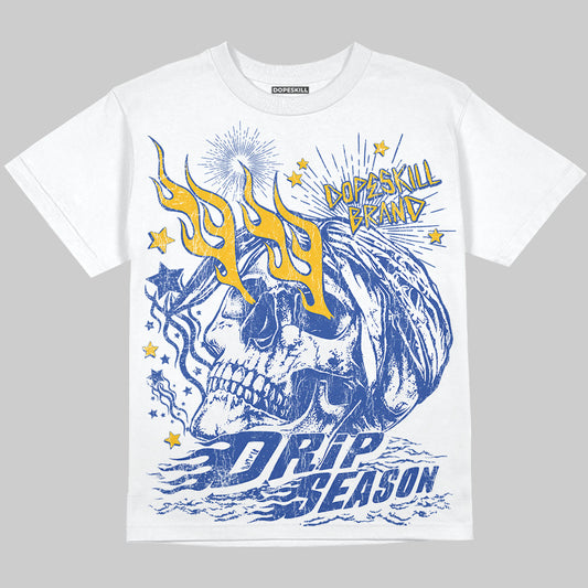 Royal Blue Sneakers DopeSkill Oversize Print T-Shirt Drip Season Graphic Streetwear
