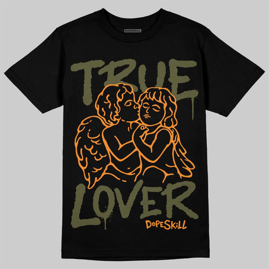 Olive Sneakers DopeSkill T-Shirt True Lover Graphic Streetwear - Black