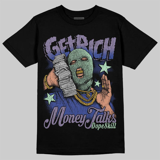 Jordan 1 Retro Low OG Zion Williamson Voodoo Alternate DopeSkill T-Shirt Get Rich Graphic Streetwear - Black