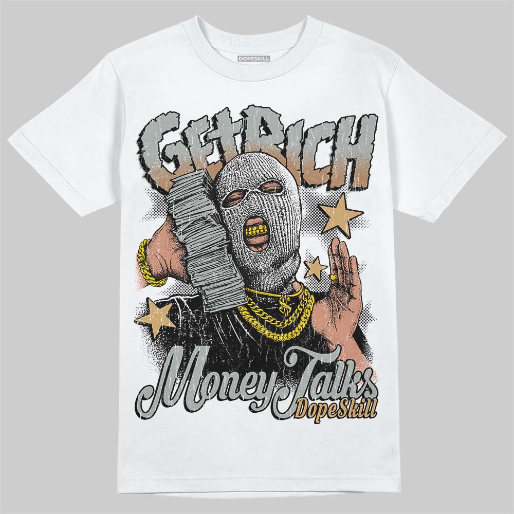 New Balance 1906R ‘White Gold’ DopeSkill T-Shirt Get Rich Graphic Streetwear - White