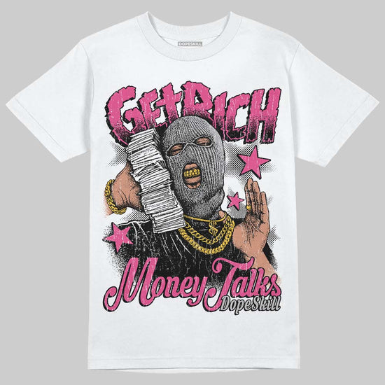 Asics Gel-1130 Pink Glo/ Black DopeSkill T-Shirt Get Rich Graphic Streetwear - White
