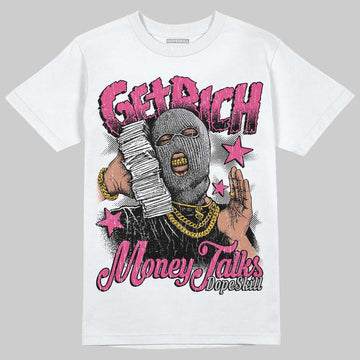 Asics Gel-1130 Pink Glo/ Black DopeSkill T-Shirt Get Rich Graphic Streetwear - White