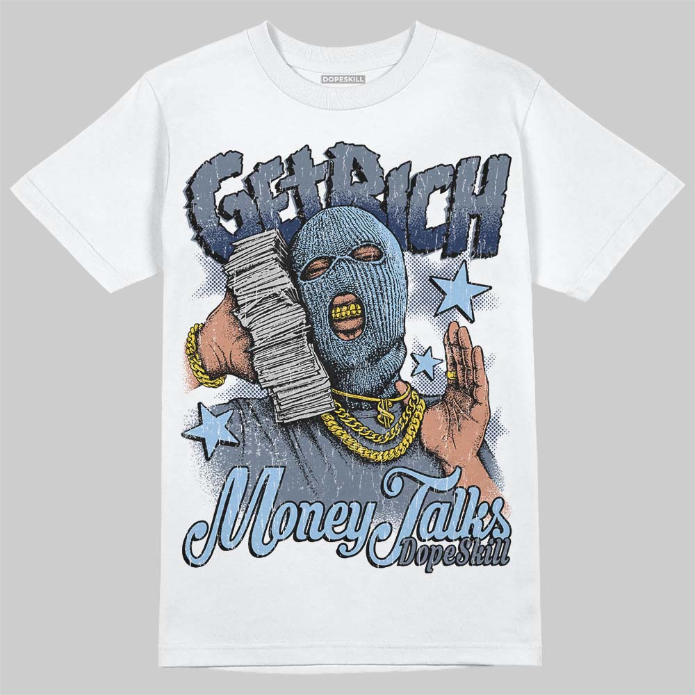 New Balance 9060 Arctic Grey DopeSkill T-Shirt Get Rich Graphic Streetwear - White