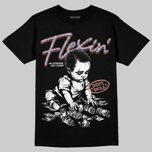 Harris Tweed x Dunk Low Denim Turquoise and Baroque Brown DopeSkill T-Shirt Flexin' Graphic Streetwear - Black