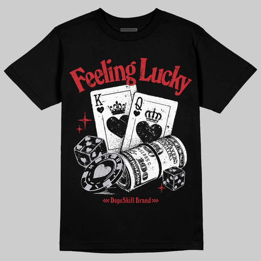 Jordan 5 Retro OG Black Metallic Reimagined DopeSkill T-Shirt Feeling Lucky Graphic Streetwear - Black