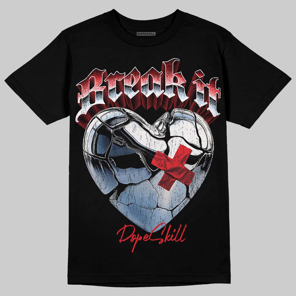 Jordan 11 Retro Cherry DopeSkill T-Shirt Break It Graphic Streetwear - Black
