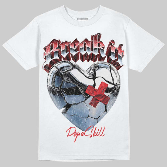 Jordan 11 Retro Cherry DopeSkill T-Shirt Break It Graphic Streetwear - White