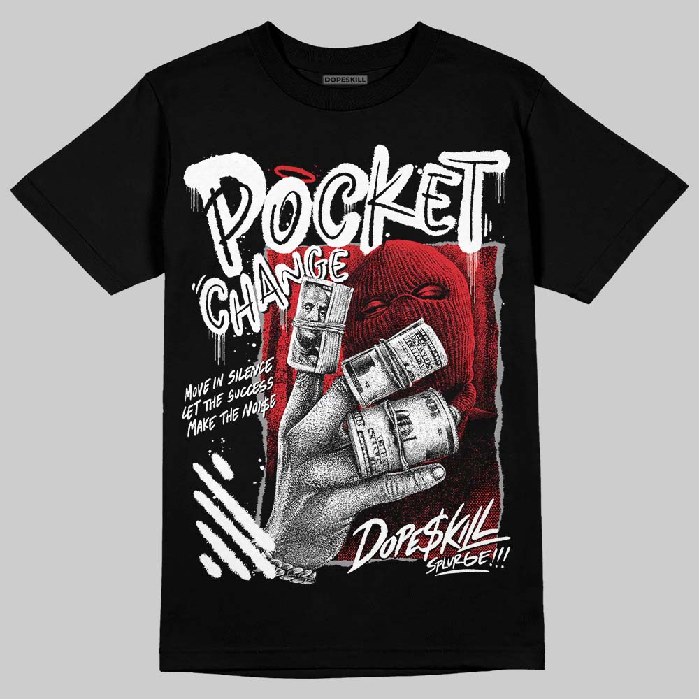Black and White Sneakers DopeSkill T-Shirt Pocket Change Graphic Streetwear - Black