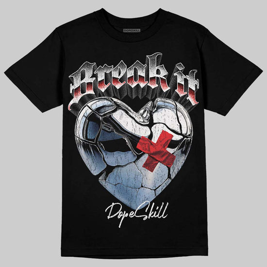 Black and White Sneakers DopeSkill T-Shirt Break It Graphic Streetwear - Black