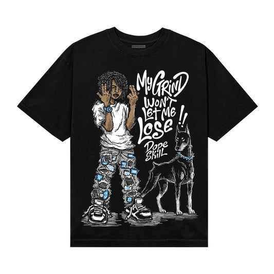 Black and White Sneakers DopeSkill T-Shirt My Grind Won't Let Me Lose Graphic Streetwear - Black