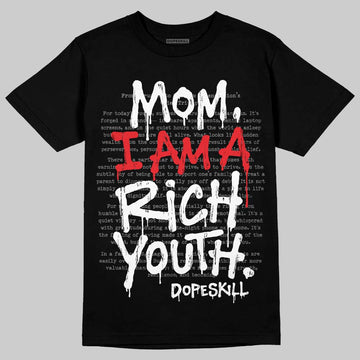 Dunk Low Panda White Black DopeSkill T-Shirt Mom, I Am A Rich Youth Graphic Streetwear - Black