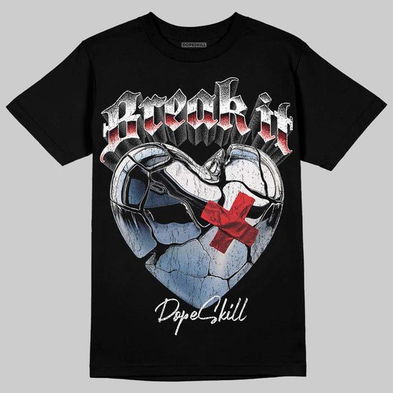 Dunk Low Panda White Black DopeSkill T-Shirt Break It Graphic Streetwear - Black