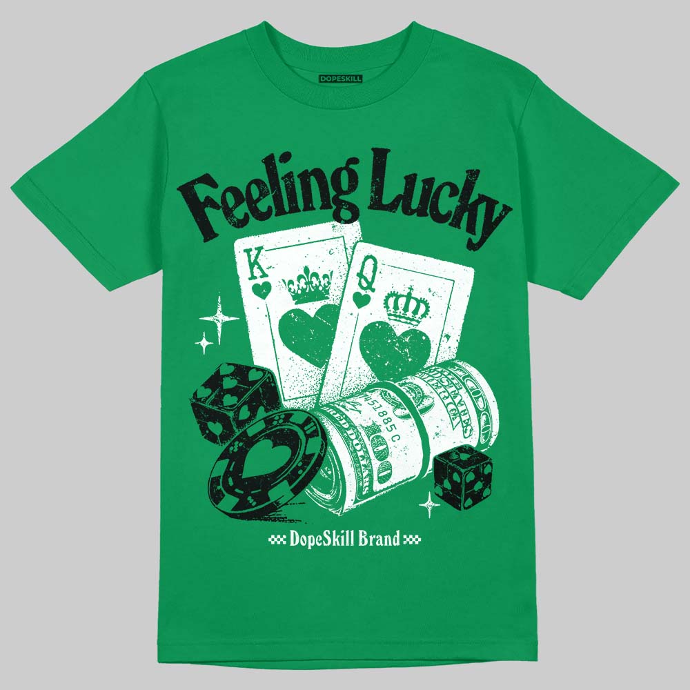 Green Sneakers DopeSkill T-Shirt Feeling Lucky Graphic Streetwear - Irish Green