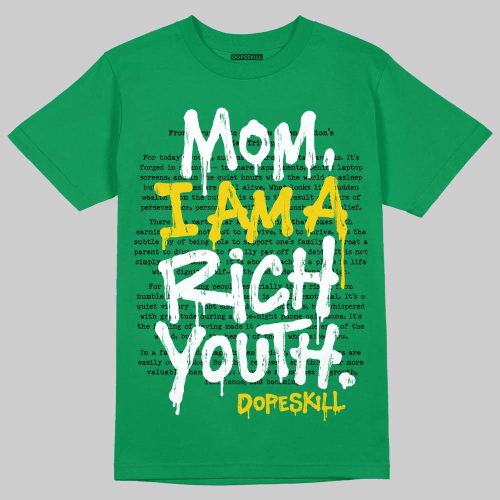Green Sneakers DopeSkill T-Shirt Mom, I Am A Rich Youth Graphic Streetwear - Irish Green