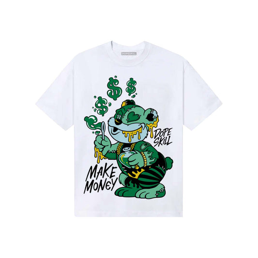 Green Sneakers DopeSkill T-Shirt Make Money Graphic Streetwear - White