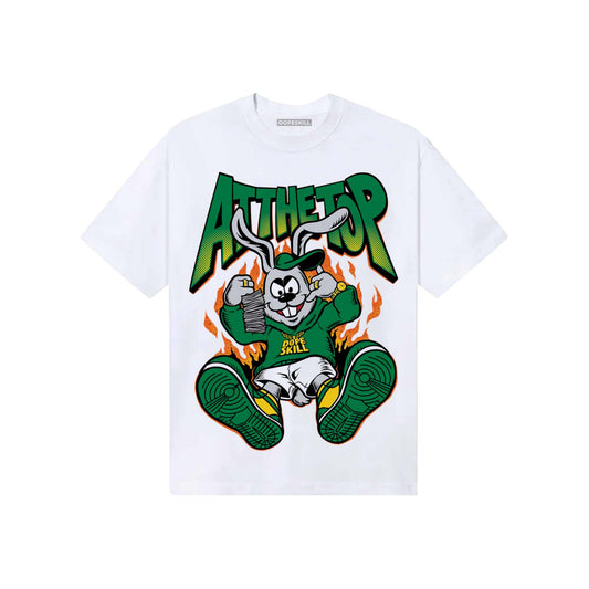 Green Sneakers DopeSkill T-Shirt At The Top Graphic Streetwear - White