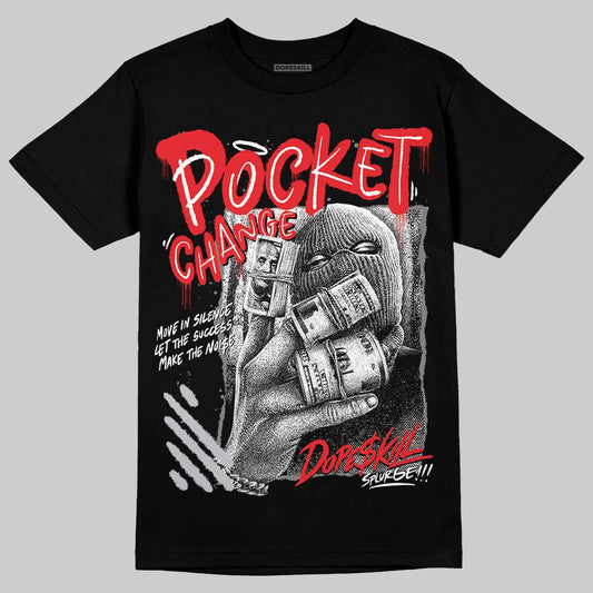 Grey Sneakers DopeSkill T-Shirt Pocket Change Graphic Streetwear - Black