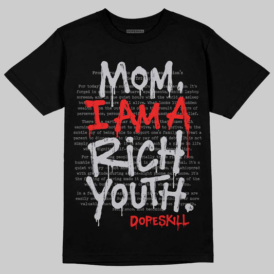 Grey Sneakers DopeSkill T-Shirt Mom, I Am A Rich Youth Graphic Streetwear - Black