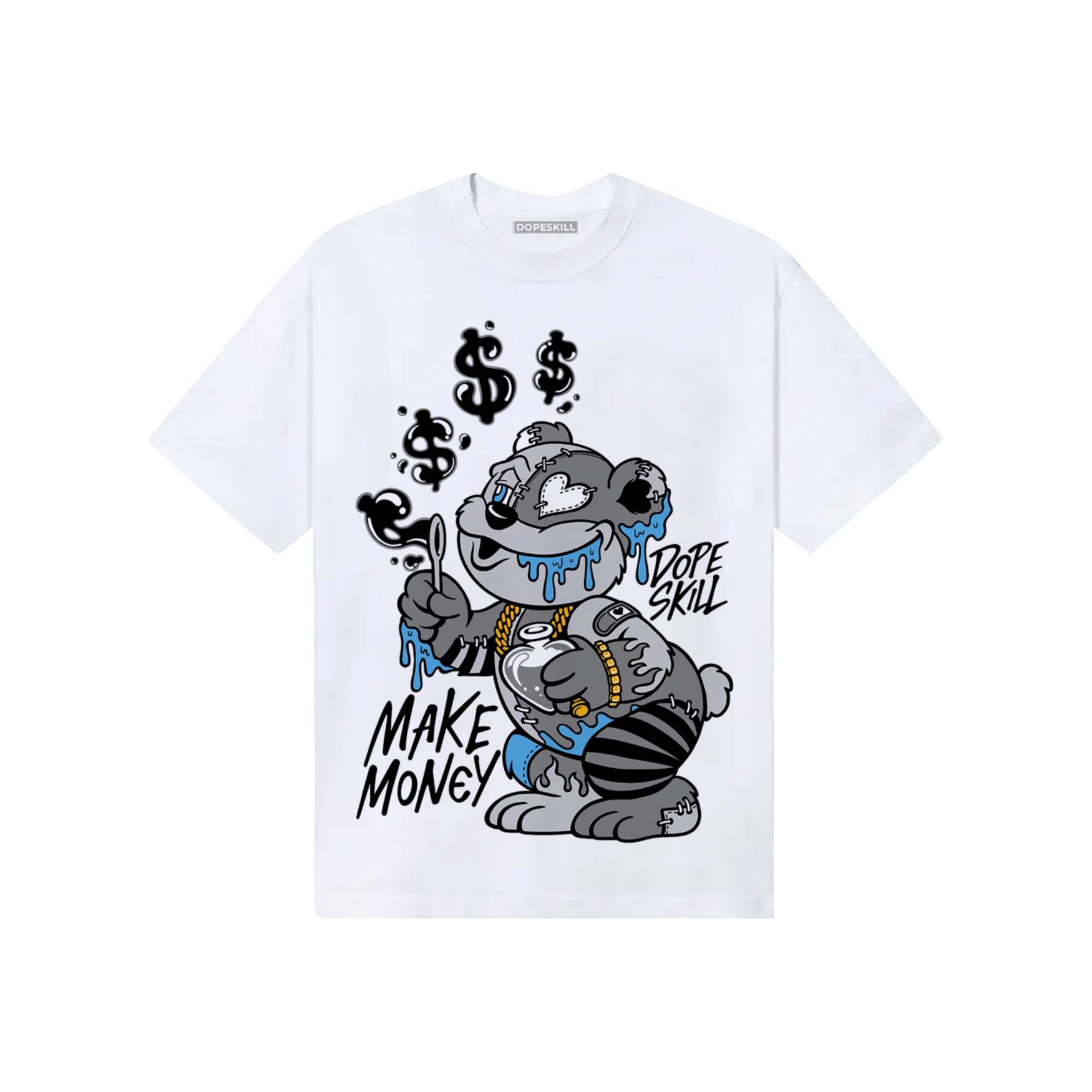 Grey Sneakers DopeSkill T-Shirt Make Money Graphic Streetwear - White