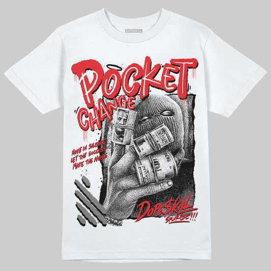 Grey Sneakers DopeSkill T-Shirt Pocket Change Graphic Streetwear - White