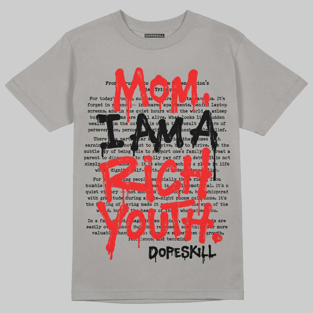 Grey Sneakers DopeSkill T-Shirt Mom, I Am A Rich Youth Graphic Streetwear - Gravel