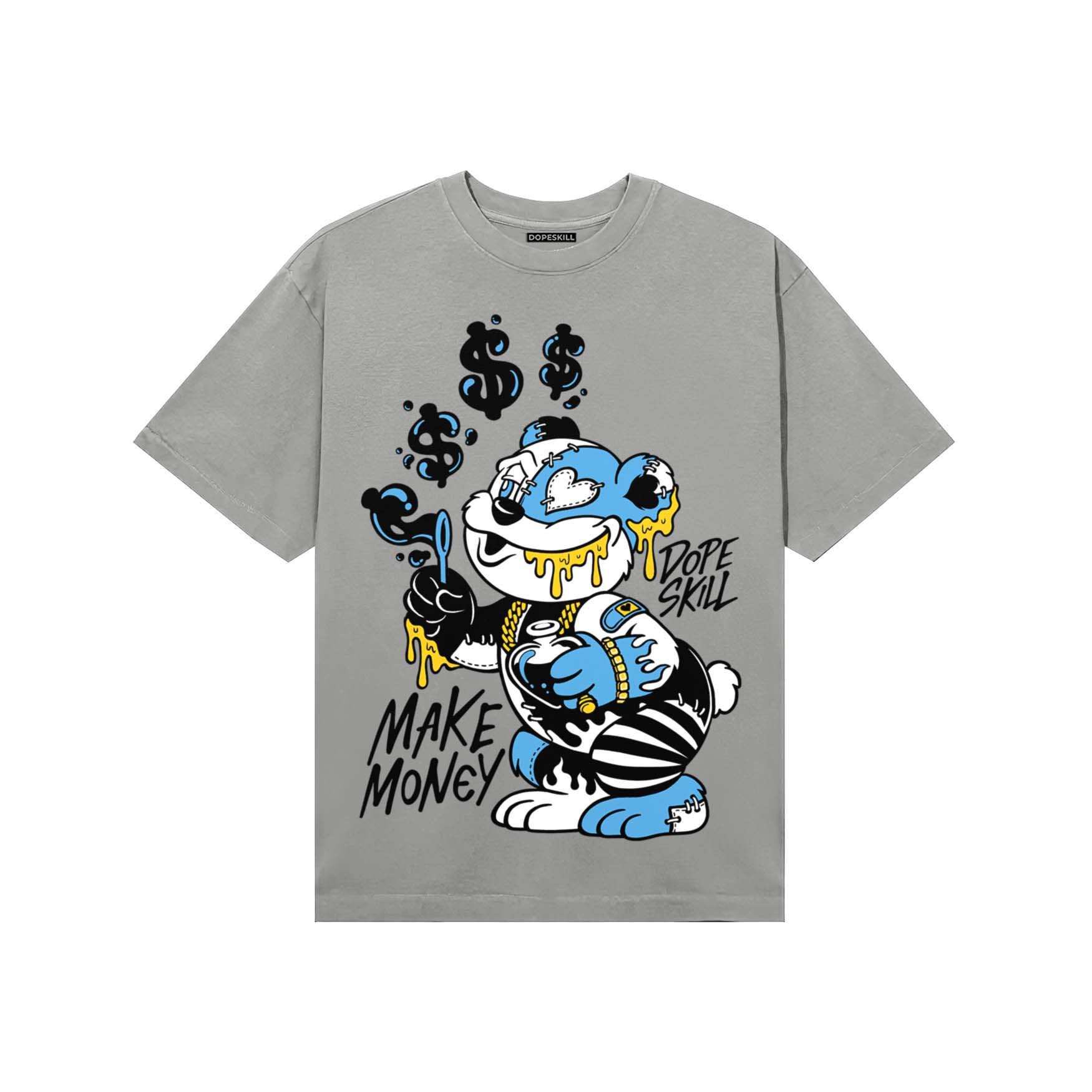 Grey Sneakers DopeSkill T-Shirt Make Money Graphic Streetwear - gravel