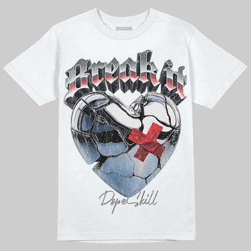 Grey Sneakers DopeSkill T-Shirt Break It Graphic Streetwear - White