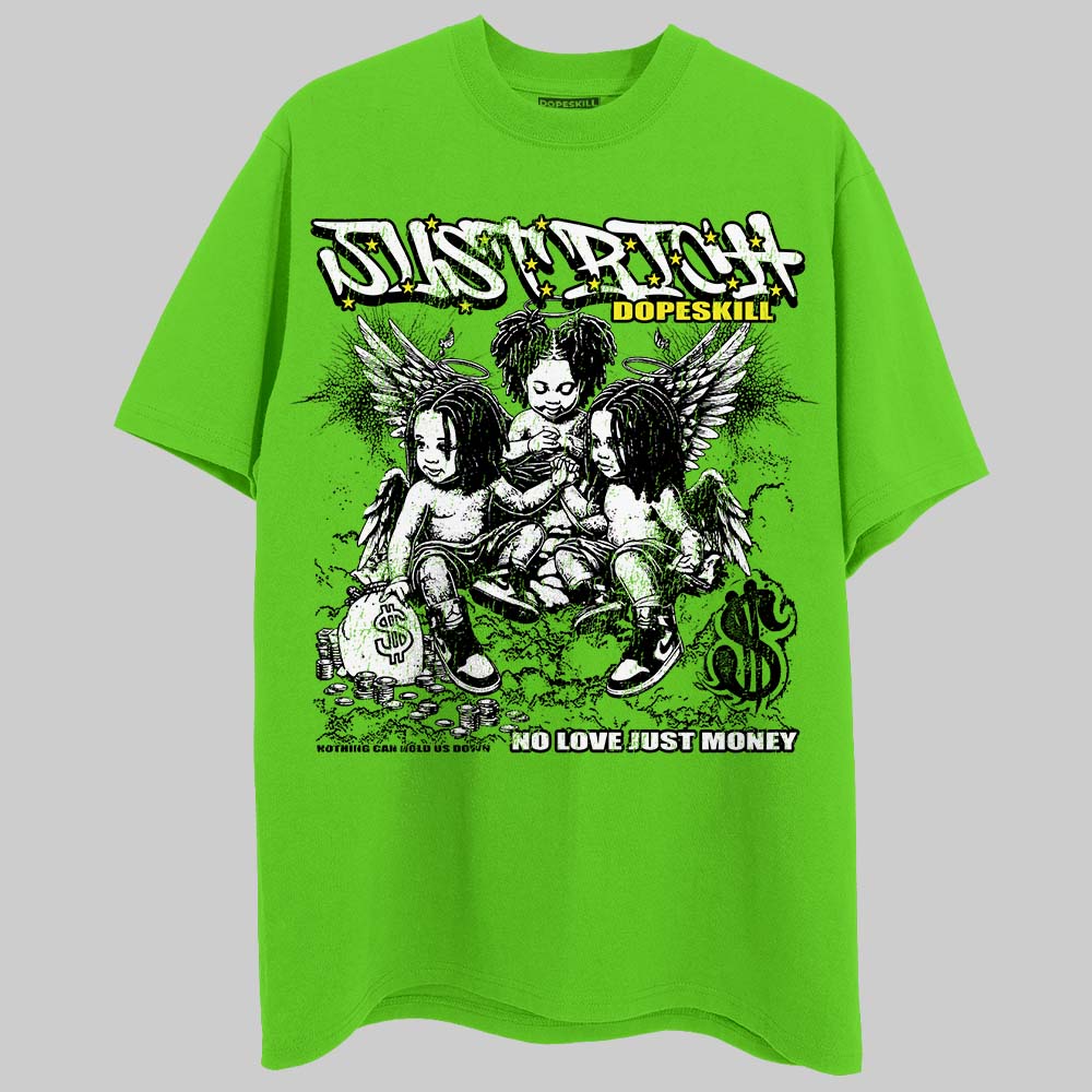 Neon Green Sneakers DopeSkill T-Shirt Just Rich Graphic Streetwear - Lime