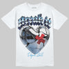 Jordan 11 Retro Legend Blue DopeSkill T-Shirt Break It Graphic Streetwear - White