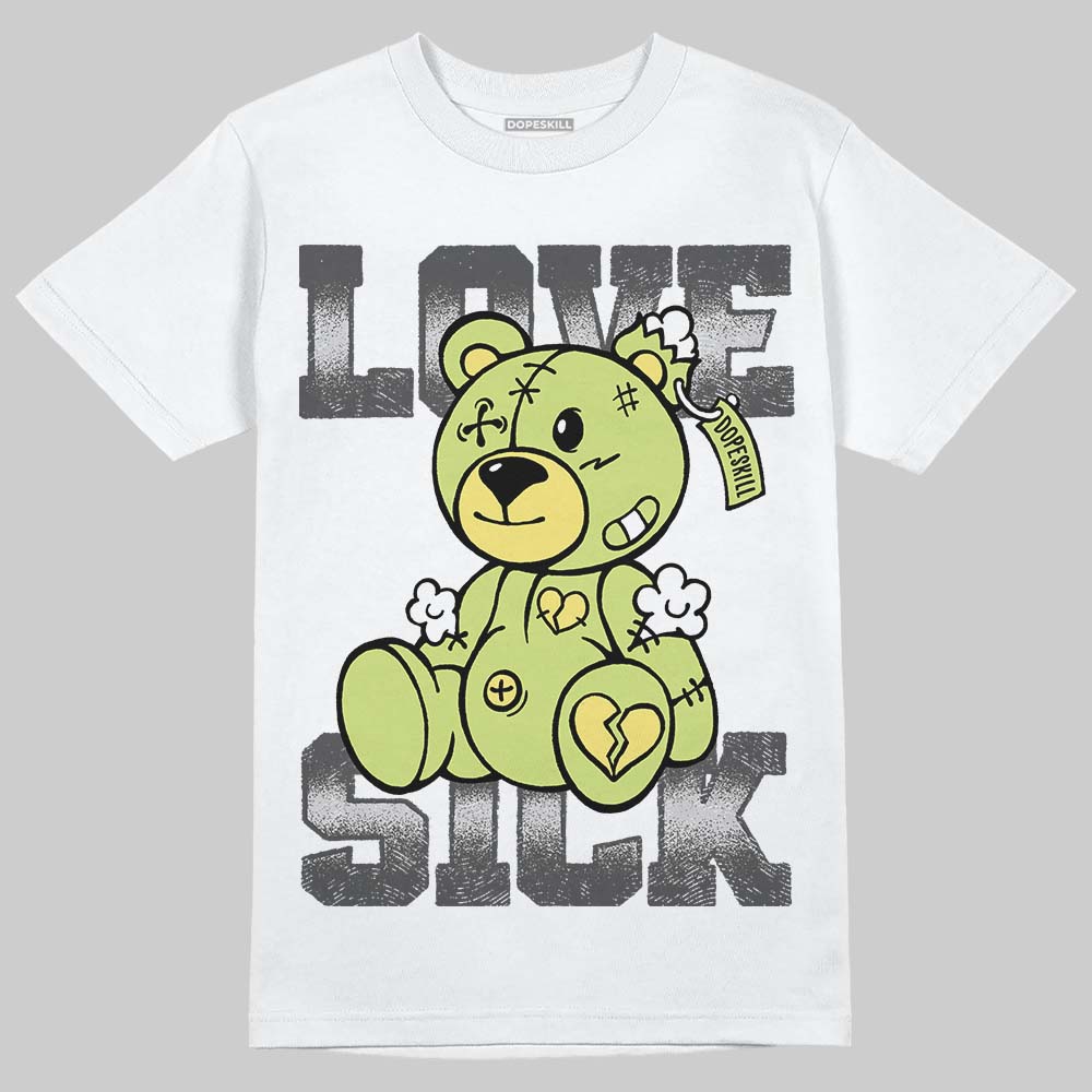 Jordan 4 GS “Light Lemon Twist” DopeSkill T-Shirt Love Sick Graphic Streetwear - White