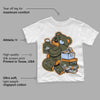 Olive 5s DopeSkill Toddler Kids T-shirt Bear Steals Sneaker Graphic