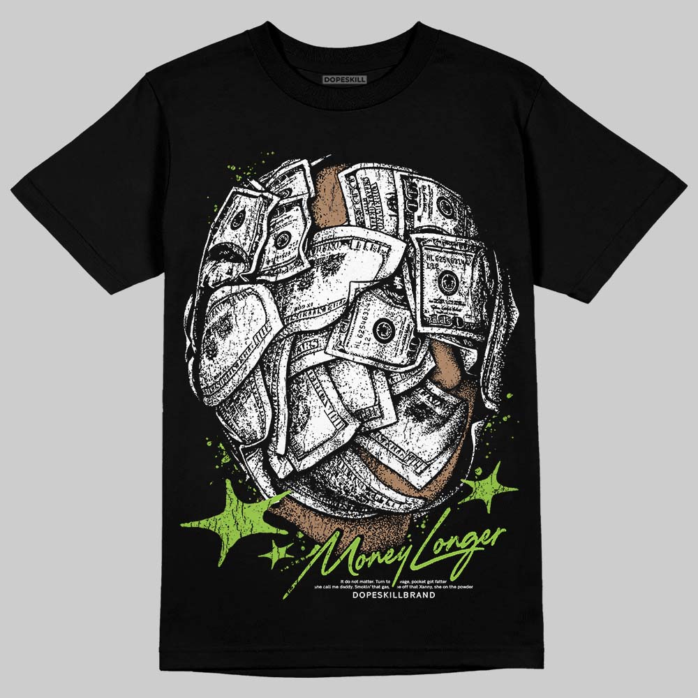 Neon Green Sneakers DopeSkill T-Shirt Money Longer Graphic Streetwear - Black