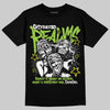 Neon Green Sneakers DopeSkill T-Shirt Distorted Realms Graphic Streetwear - Black