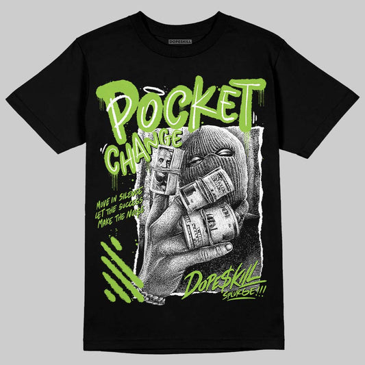 Neon Green Sneakers DopeSkill T-Shirt Pocket Change Graphic Streetwear - Black