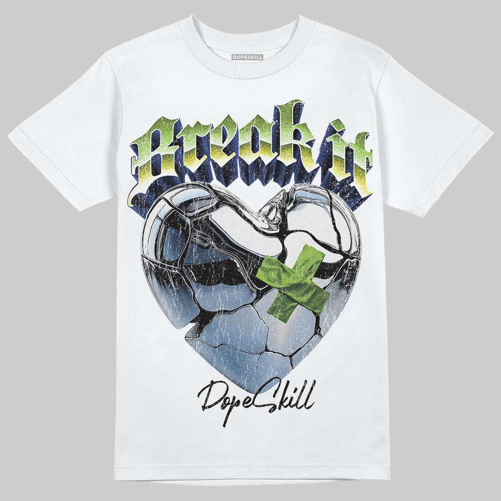 Neon Green Sneakers DopeSkill T-Shirt Break It Graphic Streetwear - White