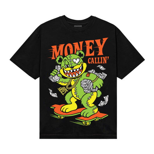 Neon Green Sneakers DopeSkill T-Shirt Money Callin' Graphic Streetwear - Black