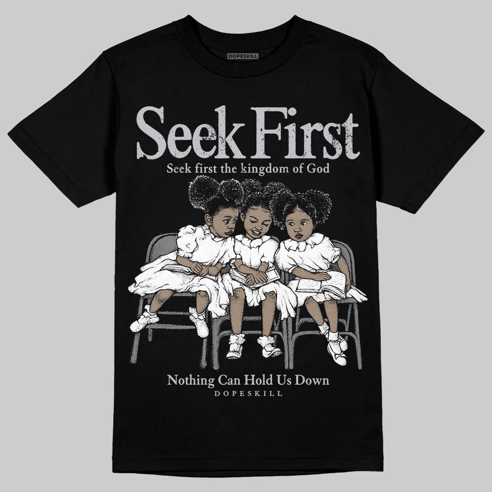 Grey Sneakers DopeSkill T-Shirt New Seek First Graphic Streetwear - Black