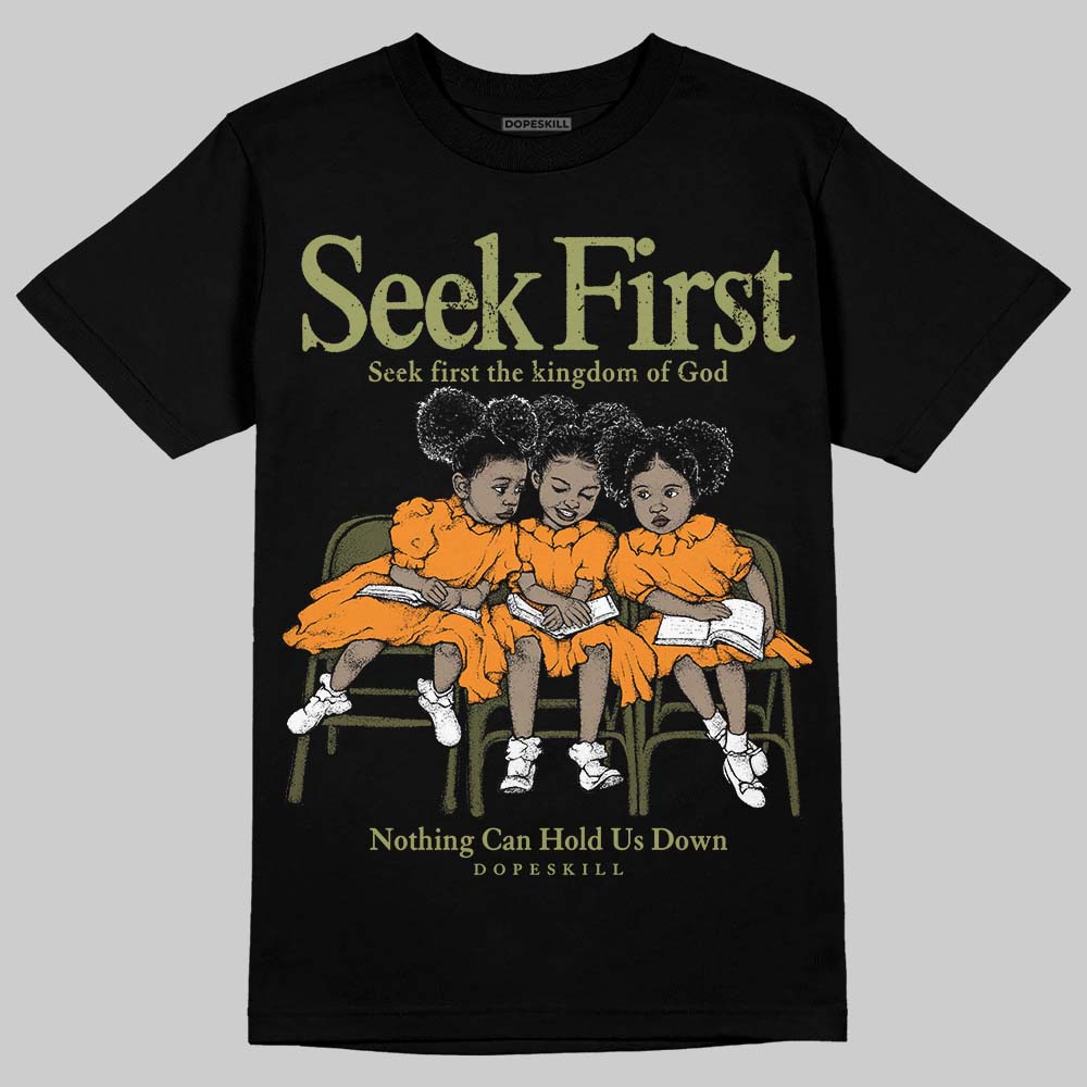 Olive Sneakers DopeSkill T-Shirt New Seek First Graphic Streetwear - Black