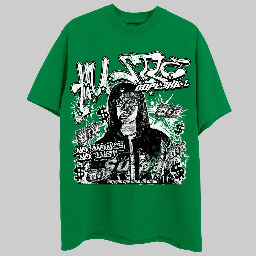 Green Sneakers DopeSkill T-Shirt No Money No Lust Graphic Streetwear - Irish Green