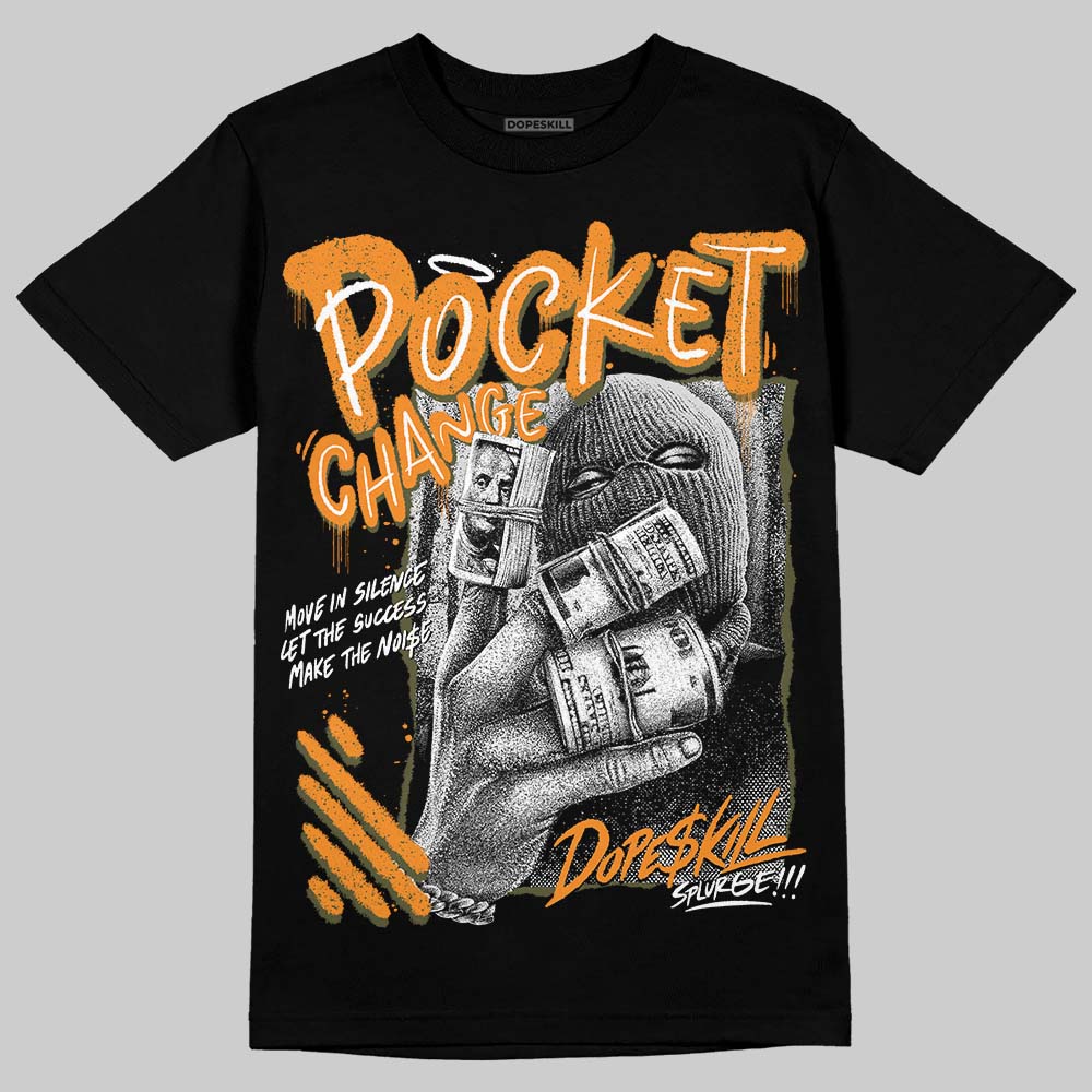Jordan 5 "Olive" DopeSkill T-Shirt Pocket Change Graphic Streetwear - Black