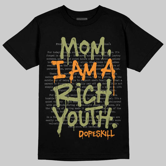 Olive Sneakers DopeSkill T-Shirt Mom, I Am A Rich Youth Graphic Streetwear - Black