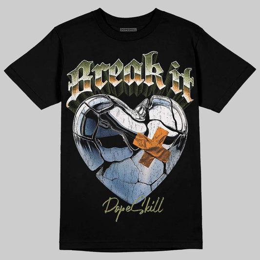 Olive Sneakers DopeSkill T-Shirt Break It Graphic Streetwear - Black