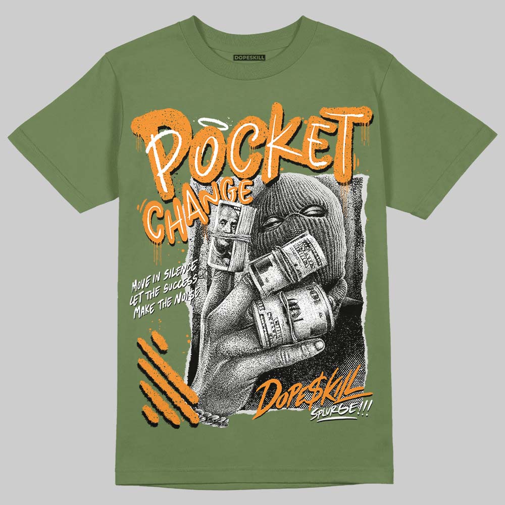 Jordan 5 "Olive" DopeSkill T-Shirt Pocket Change Graphic Streetwear - Military Green