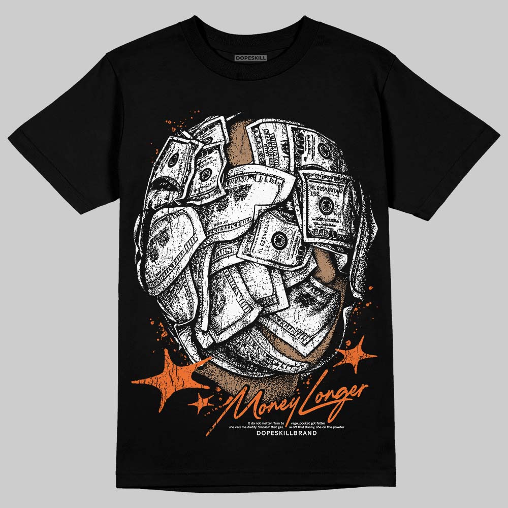 Orange, Black and White Sneakers DopeSkill T-Shirt Money Longer Graphic Streetwear - black