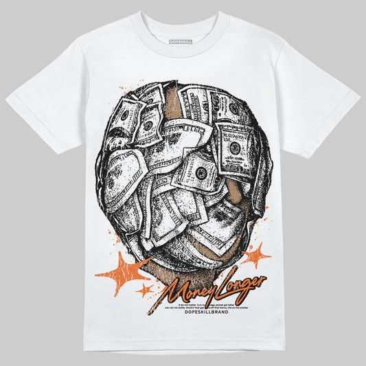 Orange, Black and White Sneakers DopeSkill T-Shirt Money Longer Graphic Streetwear - White