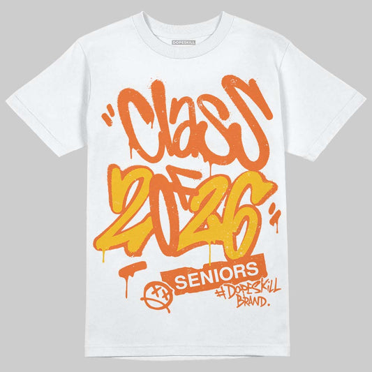 Orange, Black and White Sneakers DopeSkill T-Shirt Class of 2026 Graphic Streetwear - White