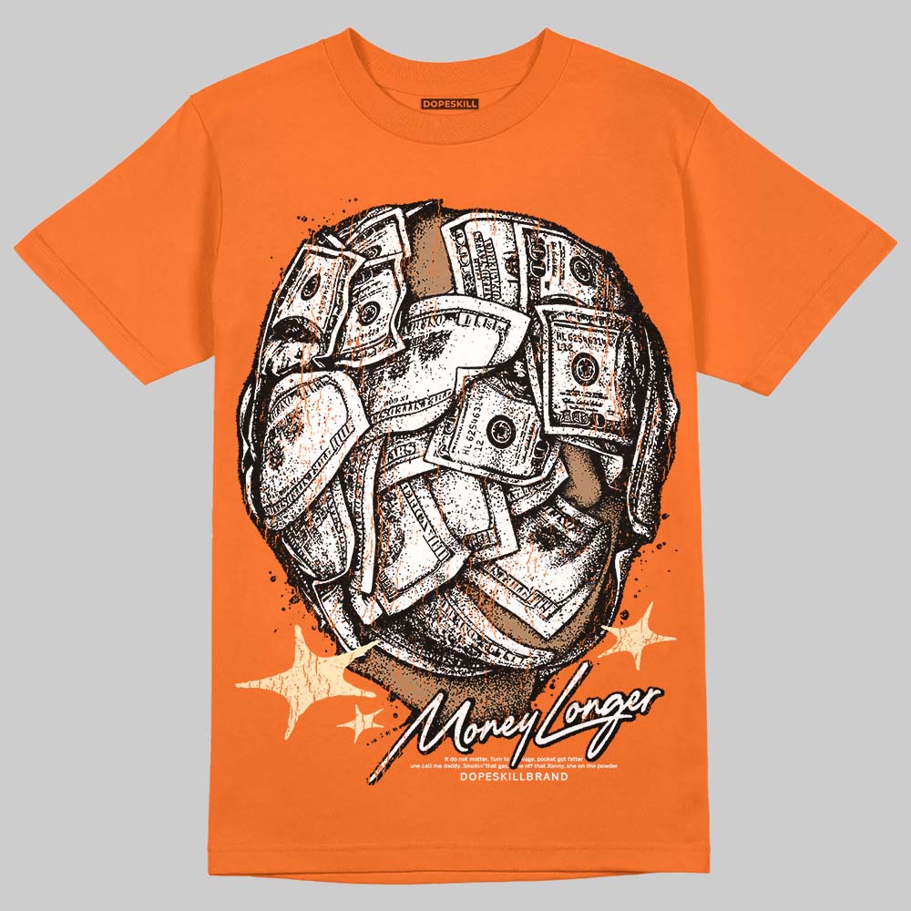 Orange, Black and White Sneakers DopeSkill T-Shirt Money Longer Graphic Streetwear - Orange